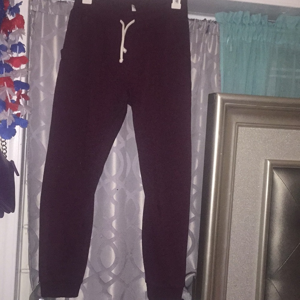 H&M Burgundy Sweatpants